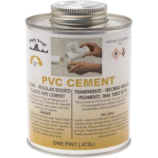 Black Swan - 1 Pt Regular Bodied Cement - Clear, Use with PVC - A1 Tooling