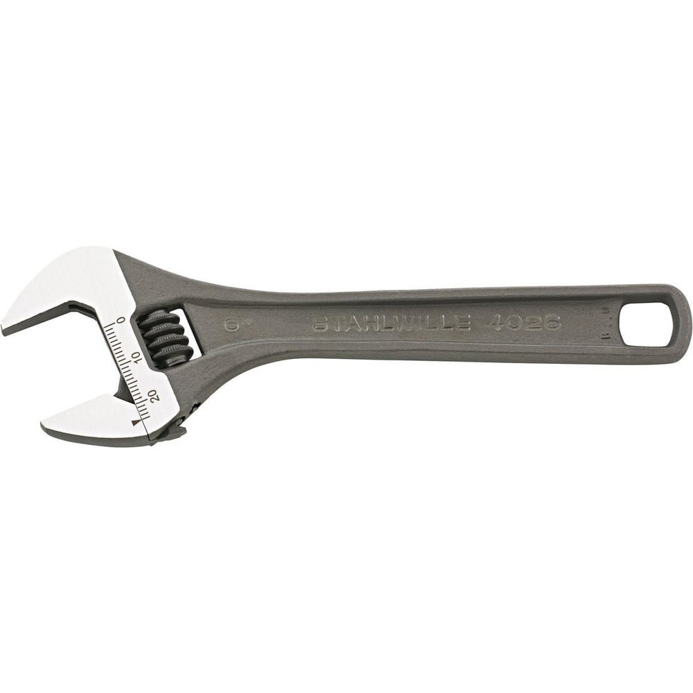 Adjustable Wrenches; Wrench Size (Decimal Inch): 124.0000; Wrench Type: Adjustable; Maximum Jaw Capacity: 53 mm; Finish: Gunmetal; Overall Length (Inch): 18; Material: Chrome Vanadium; Jaw Material: Chrome Vanadium Steel; Head Size (Decimal Inch): 4.8819;