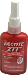 Loctite - 50 mL Bottle, Red, High Strength Liquid Threadlocker - Series 277, 24 hr Full Cure Time, Hand Tool, Heat Removal - A1 Tooling