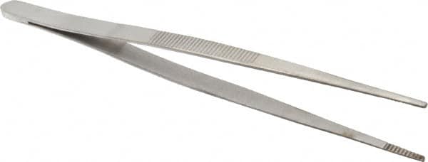 General - 6" OAL Utility Tweezers - Blunt, Serrated Points - A1 Tooling