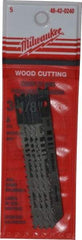 Milwaukee Tool - 3-1/8" Long, 8 Teeth per Inch, High Carbon Steel Jig Saw Blade - Toothed Edge, 0.2188" Wide x 0.043" Thick, U-Shank - A1 Tooling