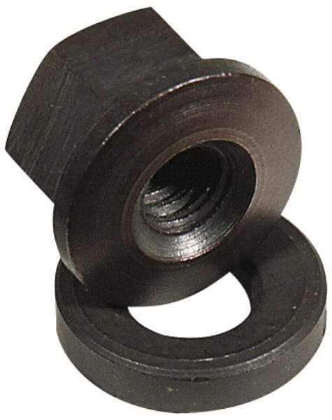 Jergens - 1/2-13, Flange Nut - Steel, Black Oxide Finish - A1 Tooling