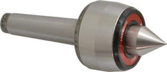 Rohm - MT3 Taper Shank, 2.362" Head Diam 500 Lb Capacity Live Center - 5,000 Max RPM, 1.661" Head Length, 63/64" Point Diam, 1.221" Point Len, 1,100 Lb Max Workpc, 6.319" OAL, Standard Point - A1 Tooling