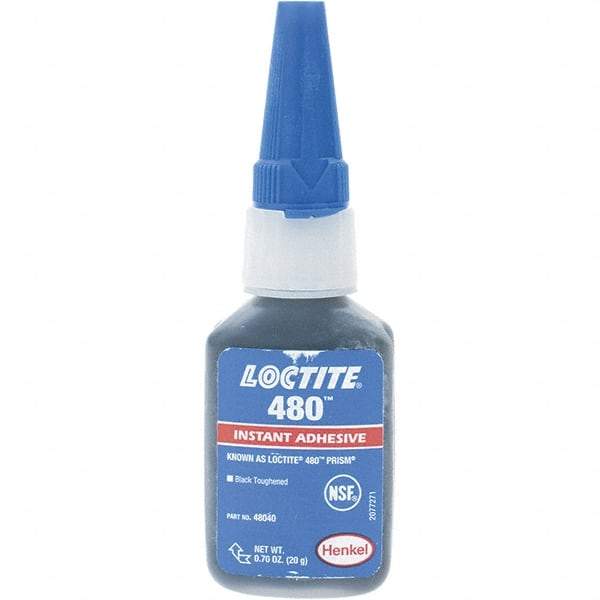 Loctite - 20gr Bottle Black Instant Adhesive - 480 PRISM 20G NON NSF LOCTIT PRISM INST ADH - A1 Tooling