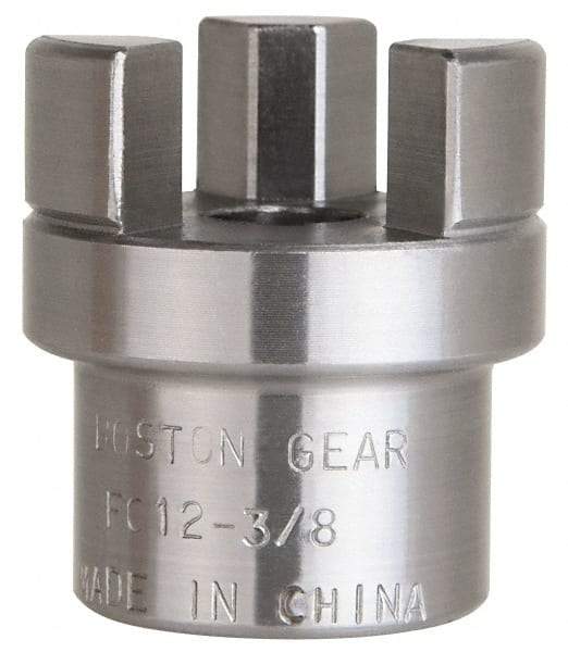 Boston Gear - 3/8" Max Bore Diam, FC12 Coupling Size, Flexible Half Coupling - 1-1/4" OD, 2.32" OAL, Steel - A1 Tooling