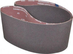 Norton - 6" Wide x 60" OAL, 40 Grit, Aluminum Oxide Abrasive Belt - Aluminum Oxide, Coarse, Coated, X Weighted Cloth Backing, Series R228 - A1 Tooling