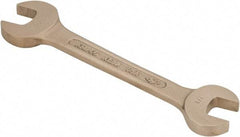 Ampco - 7/8" x 15/16" Nonsparking Open End Wrench - 9" OAL, Double End, Plain Finish, 15° Head Angle - A1 Tooling