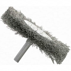 Brush Research Mfg. - 3" OD, Crimped Carbon Wheel Brush - 5/16" Face Width, 11/16" Trim Length, 25,000 RPM - A1 Tooling