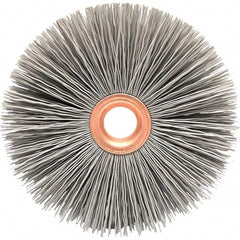 Brush Research Mfg. - 3-1/2" OD, 1/2" Arbor Hole, Crimped Abrasive Nylon Wheel Brush - 3/4" Face Width, 3/16" Trim Length, 20,000 RPM - A1 Tooling