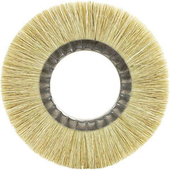 Brush Research Mfg. - 8" OD, 2" Arbor Hole, Crimped Carbon Wheel Brush - 1-1/8" Face Width, 1-3/4" Trim Length, 6,000 RPM - A1 Tooling