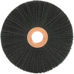 Brush Research Mfg. - 3-1/2" OD, 5/8" Arbor Hole, Crimped 6-12 Nylon Wheel Brush - 1/2" Face Width, 15/16" Trim Length, 20,000 RPM - A1 Tooling