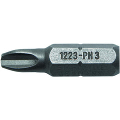 Power & Impact Screwdriver Bits & Holders; Bit Type: Phillips; Hex Size (Inch): 1/4 in; Blade Width (Decimal Inch): 0.2800; Blade Thickness (Decimal Inch): 0.2800; Drive Size: 1/4 in; Body Diameter (Inch): 1/4 in; Phillips Size: #3; Overall Length (Decima