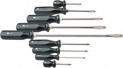 SK - 9 Piece Phillips & Slotted Screwdriver Set - Bit Sizes: Philips #0 to #2 - A1 Tooling