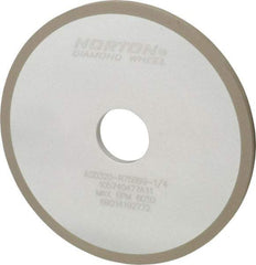 Norton - 6" Diam x 1-1/4" Hole x 1/4" Thick, 320 Grit Surface Grinding Wheel - Diamond, Type 1A1, Extra Fine Grade, Resinoid Bond - A1 Tooling