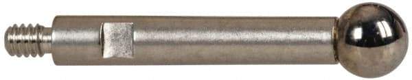 TESA Brown & Sharpe - 3mm Ball Diam, Carbide, Ball Test Indicator Contact Point - 1/2" Contact Point Length, Use with Brown & Sharpe TESATAST Dial Test Indicators - A1 Tooling