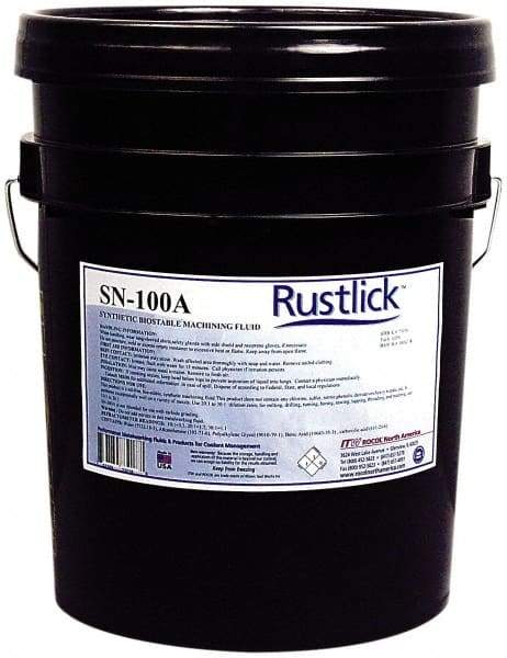 Rustlick - Rustlick SN-100A, 5 Gal Pail Cutting & Grinding Fluid - Synthetic, For Machining, Sawing - A1 Tooling