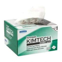 Kimtech - Dry Clean Room/Lab/Critical Task Wipes - Pop-Up, 8-3/8" x 4-3/8" Sheet Size, White - A1 Tooling