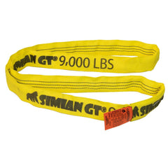 Slings & Tiedowns (Load-Rated); Sling Type: Round; Length (Feet): 18; Vertical Capacity (Lb.): 9000; Choker Capacity (Lb.): 7200; Basket Capacity (Lb.): 18000; Eye Type: No Eye; Sling Material: Polyester; Sling Width: 2.1 in; Sling Diameter: 1.1 in; Maxim