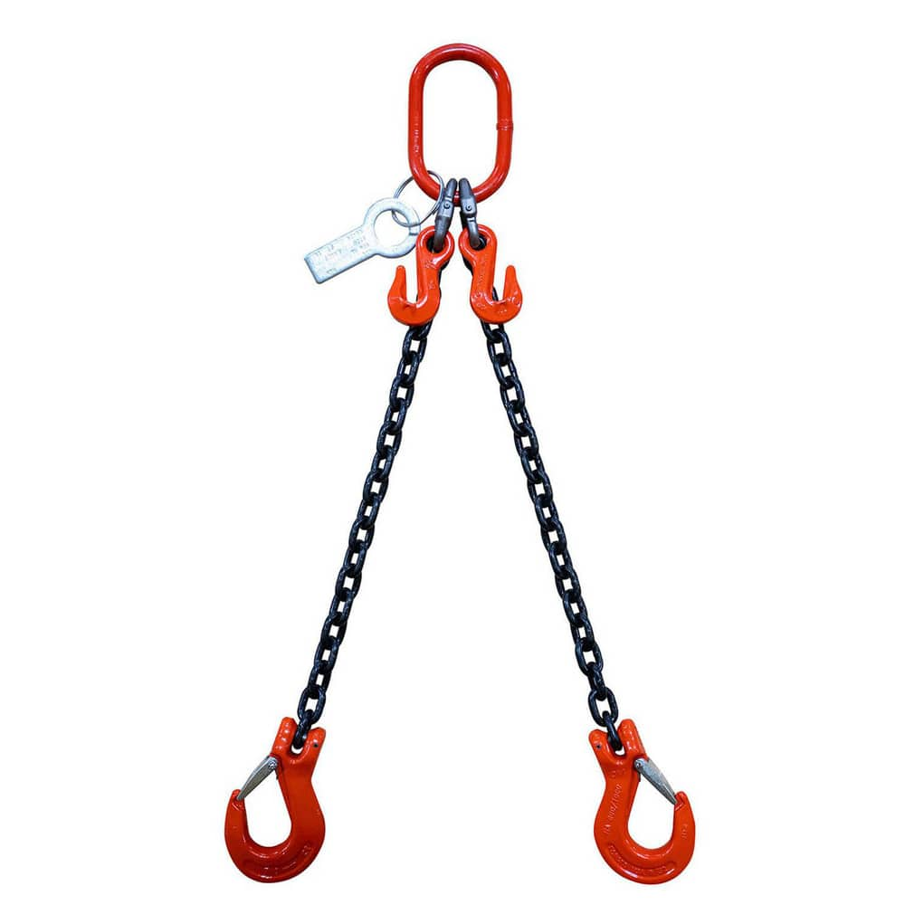 Slings & Tiedowns (Load-Rated); Sling Type: Chain; Length (Feet): 16; Vertical Capacity (Lb.): 61100; Choker Capacity (Lb.): 49900; Width (Inch): 0; Basket Capacity (Lb.): 35300; Eye Type: Large Eye; Chain Sling Type: DOS; Sling Material: Steel; Sling Wid