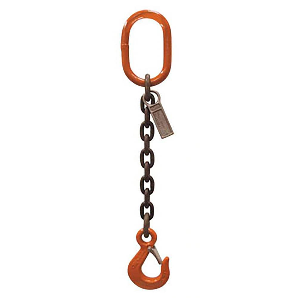 Slings & Tiedowns (Load-Rated); Sling Type: Chain; Length (Feet): 8; Vertical Capacity (Lb.): 2100; Choker Capacity (Lb.): 0; Width (Inch): 0; Basket Capacity (Lb.): 0; Eye Type: Large Eye; Chain Sling Type: SOS; Sling Material: Steel; Sling Width: 0 in;