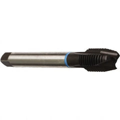 Emuge - M18x1.50 Metric Fine, 4 Flute, Nitride Finish, Cobalt Spiral Point Tap - Plug Chamfer, Right Hand Thread, 110mm OAL, 25mm Thread Length, 14mm Shank Diam, 6G Class of Fit, Series Rekord B - Exact Industrial Supply