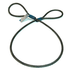 Slings & Tiedowns (Load-Rated); Sling Type: Wire Rope; Length (Feet): 20; Vertical Capacity (Lb.): 11200; Choker Capacity (Lb.): 8200; Width (Inch): 0; Basket Capacity (Lb.): 22000; Eye Type: Large Flemish Eye; Sling Material: Steel; Sling Width: 0 in; Sl