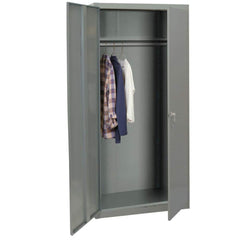 Storage Cabinets; Cabinet Type: Storage Cabinet; Cabinet Material: Steel; Width (Inch): 48; Depth (Inch): 24; Cabinet Door Style: Solid; Height (Inch): 78; Locking Mechanism: Keyed; Assembled: No; Finish: Powder Coated; Color: Dove Gray; Includes: (2) Key