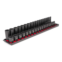 Socket Sets; Set Type: Standard; Deep; Drive Size: 3/8 in; Maximum Socket Depth (Decimal Inch): 2.0; Minimum Socket Depth (Decimal Inch): 1.5; Number Of Pieces: 38; Number Of Points: 6; Finish Coating: Manganese Phosphate