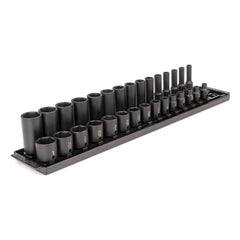 Socket Sets; Set Type: Standard; Deep; Drive Size: 3/8 in; Maximum Socket Depth (Decimal Inch): 2.0; Minimum Socket Depth (Decimal Inch): 1.5; Number Of Pieces: 30; Number Of Points: 6; Finish Coating: Manganese Phosphate