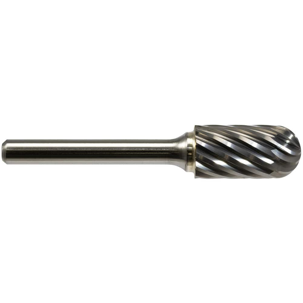 Burrs; Head Material: Solid Carbide; Head Shape: Cylinder with Radius; Tooth Style: Steel Cut; Shank Diameter (mm): 6.0000; Length of Cut (mm): 25.0000; Overall Length (mm): 70.0000; Head Length (Decimal Inch): 0.9843; Head Coating: None; Head Length (mm)