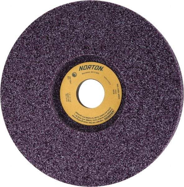 Norton - 7" Diam x 1-1/4" Hole x 1" Thick, I Hardness, 80 Grit Surface Grinding Wheel - Aluminum Oxide, Type 5, Medium Grade, 3,600 Max RPM, Vitrified Bond, One-Side Recess - A1 Tooling