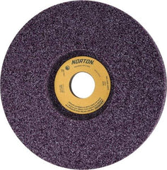 Norton - 7" Diam x 1-1/4" Hole x 1" Thick, I Hardness, 80 Grit Surface Grinding Wheel - Aluminum Oxide, Type 5, Medium Grade, 3,600 Max RPM, Vitrified Bond, One-Side Recess - A1 Tooling