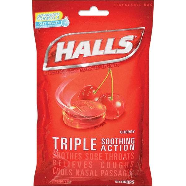 HALLS - Cherry Flavor Cough Drop Lozenges - Sore Throat Relief - A1 Tooling