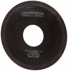 Norton - 4" Diam x 1-1/4" Hole x 1/16" Thick, 220 Grit Surface Grinding Wheel - Diamond, Type 1A1, Very Fine Grade, Resinoid Bond - A1 Tooling