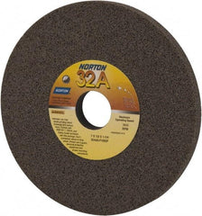 Norton - 7" Diam x 1-1/4" Hole x 1/2" Thick, F Hardness, 60 Grit Surface Grinding Wheel - Aluminum Oxide, Type 1, Medium Grade, 3,600 Max RPM, Vitrified Bond, No Recess - A1 Tooling