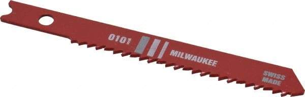 Milwaukee Tool - 2-3/4" Long, 14 Teeth per Inch, High Speed Steel Jig Saw Blade - Toothed Edge, 0.2813" Wide x 0.059" Thick, U-Shank - A1 Tooling