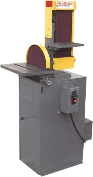 Kalamazoo - 48" Long x 6" Wide Belt, 12" Diam, Combination Sanding Machine - 3 hp, Triple Phase - A1 Tooling