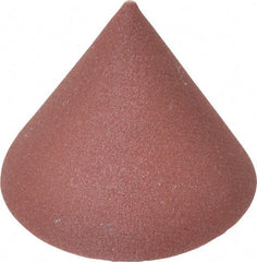 Superior Abrasives - 1-1/2" Diam 180 Grit 60° Included Angle Cone Center Lap - Aluminum Oxide, Very Fine Grade, Lock Nut Mount - A1 Tooling