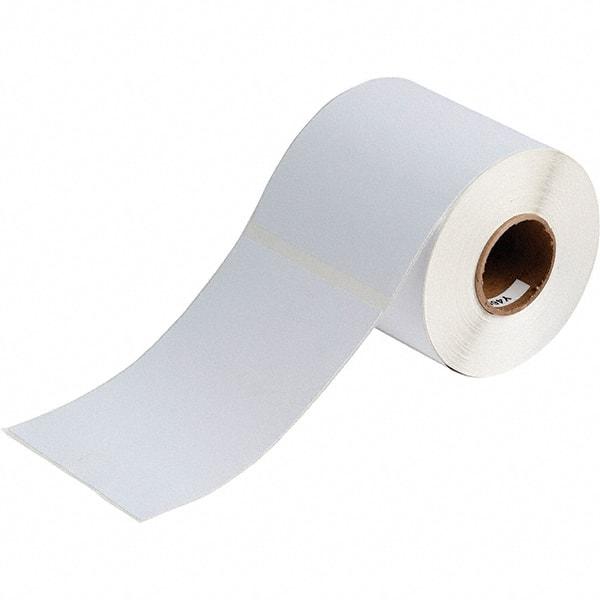 Brady - 6.1" Wide x 4-1/8" Long, White Vinyl Inkjet Label - For BradyJet J2000 - A1 Tooling