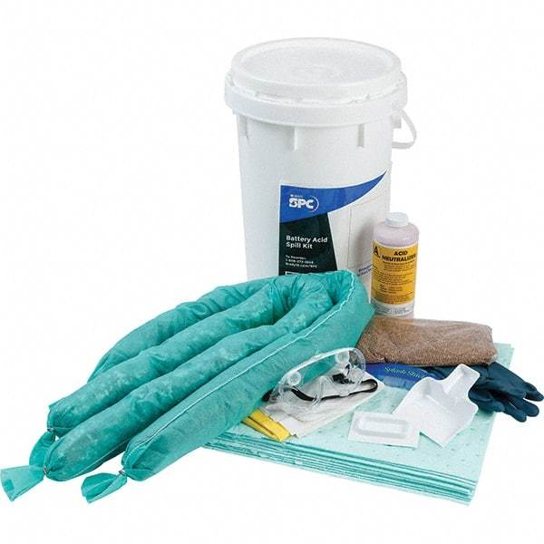 Brady SPC Sorbents - 9 Gal Capacity Hazardous Materials Spill Kit - 6.5 Gal Polyethylene Bucket - A1 Tooling