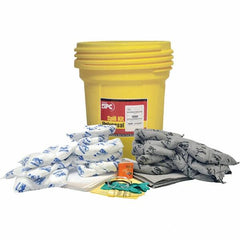 Brady SPC Sorbents - 29 Gal Capacity Oil Only & Universal Spill Kit - 30 Gal Polyethylene Drum - A1 Tooling