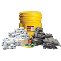 Brady SPC Sorbents - 77 Gal Capacity Oil Only & Universal Spill Kit - 95 Gal Polyethylene Drum - A1 Tooling