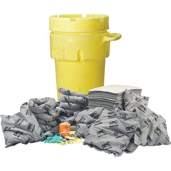 Brady SPC Sorbents - 75 Gal Capacity Universal Spill Kit - 95 Gal Polyethylene Drum - A1 Tooling