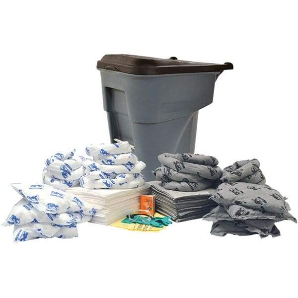 Brady SPC Sorbents - 65 Gal Capacity Oil Only & Universal Spill Kit - 65 Gal Polyethylene Drum - A1 Tooling