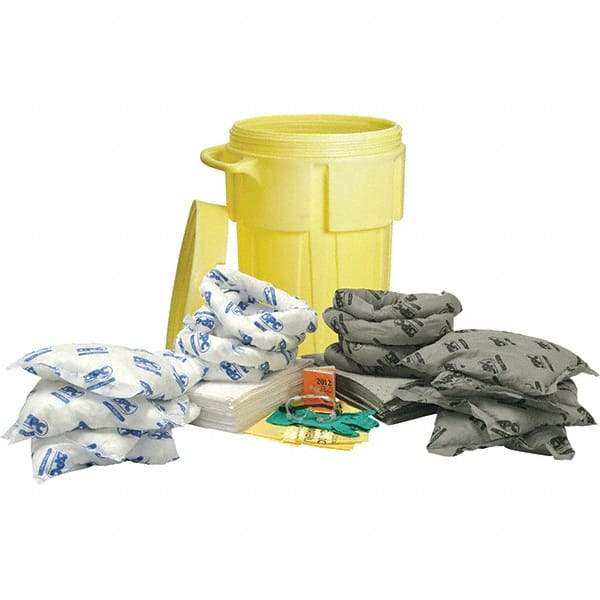 Brady SPC Sorbents - 38 Gal Capacity Oil Only & Universal Spill Kit - 55 Gal Polyethylene Drum - A1 Tooling