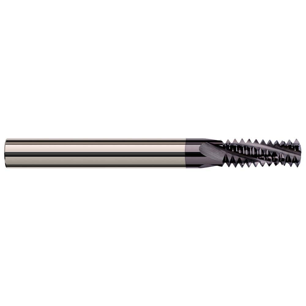 Harvey Tool - 8-32 Internal/External 32 TPI 1/8" Shank 3-Flute Solid Carbide Helical Flute Thread Mill - Exact Industrial Supply