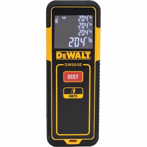 DeWALT - Laser & Ultrasonic Distance Finders Type: Laser Maximum Distance (Feet): 65.00 - A1 Tooling