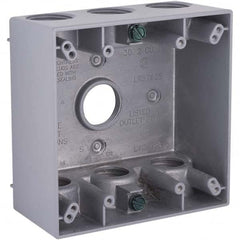 Hubbell-Raco - 4-1/2 x 4-1/2 x 2-1/4" Aluminum Square Weather Resistant Outlet Box - A1 Tooling