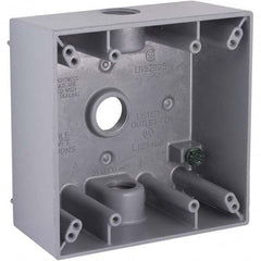 Hubbell-Raco - 4-1/2 x 4-1/2 x 2-1/4" Aluminum Square Weather Resistant Outlet Box - A1 Tooling