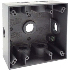 Hubbell-Raco - 4-1/2 x 4-1/2 x 2-1/4" Aluminum Square Weather Resistant Outlet Box - A1 Tooling